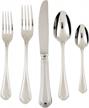 enhance your dining experience with fortessa medici stainless steel flatware set - 5 piece place setting for 1 logo