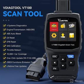 img 3 attached to 🔧 VDIAGTOOL VT100 Scan Tool - ABS Auto Bleed, 4 Systems: ABS/SRS/Transmission/Engine Diagnosis, ABS Bleeding/Oil Reset/Throttle Relearn/SAS/EPB, 5 Services, OBD2 Auto Diagnostic Tool