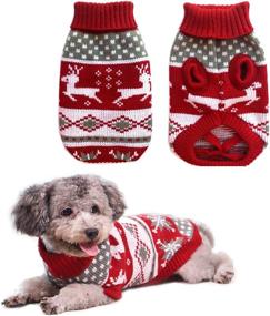 img 4 attached to 🎄 Warm up Your Furry Friend this Christmas with Vehomy Dog Christmas Sweaters: Cozy Knitwear for Pets in Classic Style!