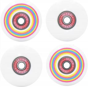 img 3 attached to Upgrade Your Skateboard With Rollerex Lollipop Boardwalk Wheels - 52Mm (92A) 4-Pack With Bearings, Spacers And Washers!