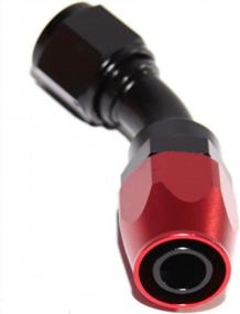 img 3 attached to Upgrade Your Fuel Line Connection With BLACK/RED -10AN AN10 45 Degree Swivel Hose End Fitting Adapter