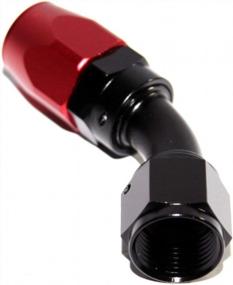 img 2 attached to Upgrade Your Fuel Line Connection With BLACK/RED -10AN AN10 45 Degree Swivel Hose End Fitting Adapter