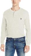 men's long sleeve thermal henley by u.s. polo assn. logo