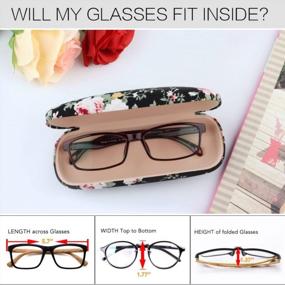 img 1 attached to EZESO Glasses Case Shell for Women: Stylish and Practical Protection