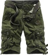 get ready for adventure with chouyatou men's military cargo shorts - camo print with multiple pockets and loose fit for ultimate comfort logo