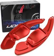 🚗 ijdmtoy volkswagen mk6 golf cc beetle jetta red cnc billet aluminum steering wheel paddle shifter extension covers, enlarged size for enhanced control логотип