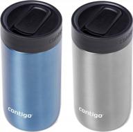 river north stainless steel 2-in-1 slim can cooler and tumbler with splash-proof lid by contigo - optimal for seo logo