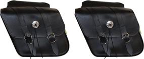 img 1 attached to Dowco Willie & Max 58707-00 Deluxe Series: Synthetic Leather Compact Slant Motorcycle Saddlebag Set, Black, Universal Fit, 10L Each/20L Total Capacity - Top-Notch Storage Solution for Bikers