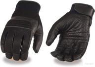 🧤 premium milwaukee leather mg7503 itouch men's racing gloves - black leather and mesh with touchscreen functionality logo