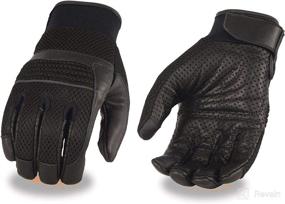 img 3 attached to 🧤 Premium Milwaukee Leather MG7503 iTouch Men's Racing Gloves - Black Leather and Mesh with Touchscreen Functionality