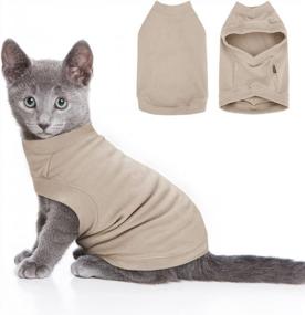 img 4 attached to Cozy & Comfortable: Soft Fleece Dog Sweatshirt For Small And Medium Pets - Keep Your Dog Warm In Cold Weather!