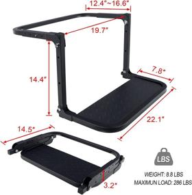 img 2 attached to 🚚 Folding Heavy Duty Tire Steps for Trucks: Adjustable and Rated up to 300 lbs (Black 1)