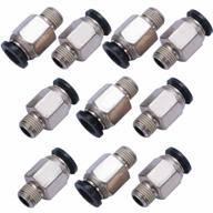 mxuteuk 10pcs 1/8" pt male thread 8mm pneumatic fittings push to connect tube fitting pc8-01 logo