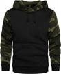 👕 aotorr men's blend fleece pullover hoodie with long sleeve, contrast color military sweatshirt featuring kanga pocket logo