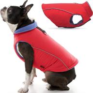 gooby sports vest dog jacket - medium, red - reflective d ring leash dog vest - warm fleece lined small dog sweater with hook and loop closure - dog clothes for small dogs boy or girl логотип