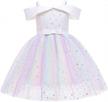 kids pageant ball gown prom dress: mokpi flower girls party sparkly sequin lace tulle logo