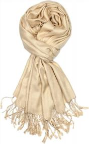 img 4 attached to Soft And Luxurious Solid Color Pashmina Shawl Wrap Scarf From Achillea
