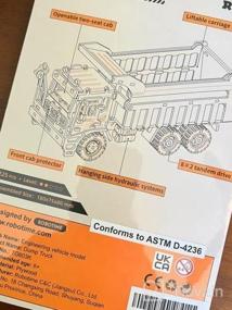 img 5 attached to Двигайтесь с деревянными строительными грузовиками ROKR 3D - подвижными транспортными средствами для детей и коллекционеров!