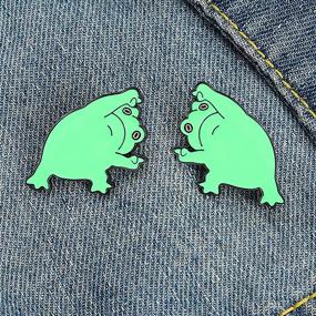 img 1 attached to Adorable Enamel Pins For Women And Men - Butterfly, Frog, Bee, And Cat Brooches For Jackets, Backpacks, And More - Cartoon Jewelry Accessories And Gifts