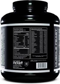 img 3 attached to Muscle Feast Grass Fed Whey Protein - 100% Natural, Hormone Free, Fast Absorbing, Pure European Whey Isolate, Concentrate & Hydrolyzed Protein Blend - 20g Protein, 100 Calories - Unflavored 5lb Tub, 96 Servings