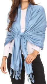 img 4 attached to Sakkas Rayon Bamboo Solid Pashmina Women's Accessories : Scarves & Wraps