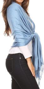 img 1 attached to Sakkas Rayon Bamboo Solid Pashmina Women's Accessories : Scarves & Wraps