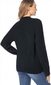 img 1 attached to Women'S Oversized Chunky Knit Cardigan Sweater With Button Closure And Pockets