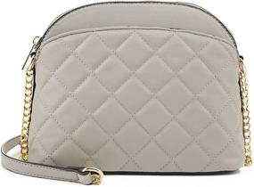 img 4 attached to EVVE Quilted Shoulder Crossbody Women Women's Handbags & Wallets ~ Shoulder Bags