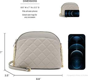 img 1 attached to EVVE Quilted Shoulder Crossbody Women Women's Handbags & Wallets ~ Shoulder Bags