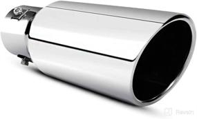 img 4 attached to Apeixoto Adjustable Inlet Exhaust Tip with Bolt On Design - Polished Stainless Steel Exhaust Trip, 3.5 Inch Outlet, 9 Inch Length, 1.5-2.0 Inch Inlet