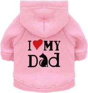 stylish bbeart pet clothes: i love my dad dog hoodie sweatshirt for small dogs and cats логотип