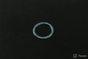 img 1 attached to Rhinestone Ring Emblem Sticker - Sparkling Car Crystal Bling Decoration for Women - Push to Start Button, Key Ignition Starter &amp; Knob Ring (Pale Blue) - Stylish Car Accessories