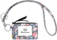 fashionable mngarista zip id case with lanyard - best id case wallet for convenient use and style logo