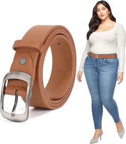 img 4 attached to Women Leather JASGOOD Casual Buckle Women's Accessories at Belts