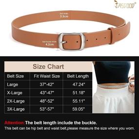 img 1 attached to Women Leather JASGOOD Casual Buckle Women's Accessories at Belts