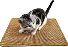 img 4 attached to 🐾 PPHAO Large Cat Scratcher: Ultimate Indoor Sisal Scratching Pad to Prevent Furniture Damage