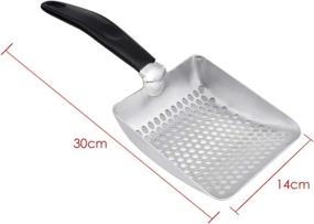 img 3 attached to 🐱 DS. DISTINCTIVE STYLE Cat Litter Scoop: Deep Shovel Metal Sifter with Small Round Holes for Effortless Cleaning