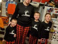 img 1 attached to CARETOO Christmas Family Pajamas Set - Long Sleeve Reindeer Plaid PJs With Striped Kids Homewear For Holiday Sleepwear review by Patrick Hilzer