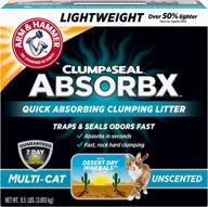 arm & hammer clump & seal absorbx: unscented multicat clumping litter, 8.5 lbs - advanced odor control & maximum absorption logo