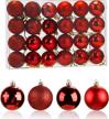 24-piece holiday ornament set: 1.57-inch mini shatterproof christmas balls in red for xmas decoration - aitsite logo