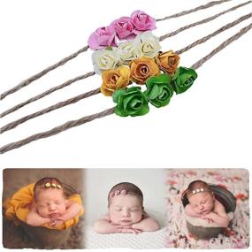 img 4 attached to Adorable Infant Baby Boy Girl Pearl Flower Crown Headband: 👶 Perfect for Little Girls' Photo Shoots, Princess Hair Wear, and Stylish Headwear