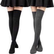 dreshow extra long high thigh socks striped over knee thin tights long stocking logo