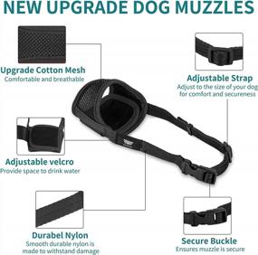 img 3 attached to Dog Muzzle For Medium Dogs, Dog Muzzle For Large Dogs Biting, Soft Nylon Muzzle Anti Biting Barking Chewing,Air Mesh Breathable Drinkable Adjustable Pet Muzzle For Medium Large Dogs L Black