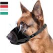 dog muzzle for medium dogs, dog muzzle for large dogs biting, soft nylon muzzle anti biting barking chewing,air mesh breathable drinkable adjustable pet muzzle for medium large dogs l black logo