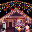 33ft led christmas curtain lights with 400 leds, 8 modes and remote control - perfect for xmas decoration, bedroom, party, wedding, patio, and home wall decor logo