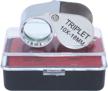 niupika 10x18mm magnification jewelers eye loupe metal mini silver pocket magnifier magnifying glass logo
