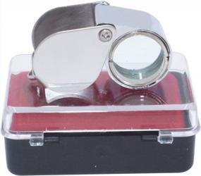 img 1 attached to NIUPIKA 10X18MM Magnification Jewelers Eye Loupe Metal Mini Silver Pocket Magnifier Magnifying Glass