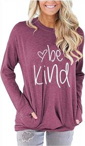 img 4 attached to Women'S Casual Loose Fit Tunic Tops: Long Sleeve Comfy Sweatshirts Pullover T-Shirts Blouses By LaLaLa