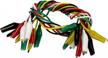10-piece multi-colored test lead set with alligator clips - hts 104a0 logo