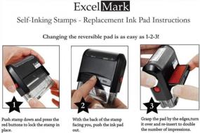 img 1 attached to Replacement Ink Pads For ExcelMark A1848 Self-Inking Stamp - Black